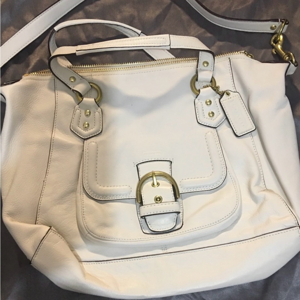 Coach handbag (white leather)